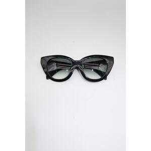 Oscar De La Renta x Morgenthal Black Cat-Eye Sunglasses Holly